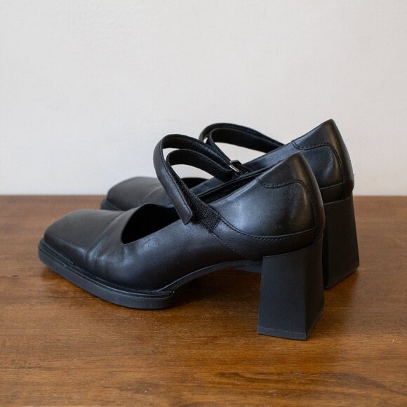 Vagabond Black Heeled Mary Janes - Picture 5 of 8